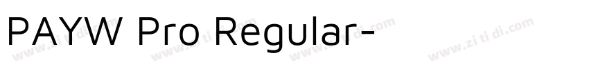 PAYW Pro Regular字体转换 PAYW Pro Regular字体转换